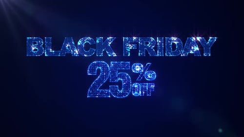 Black Friday Sale Sparkle Text Animated Discounts
