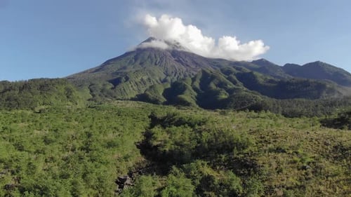 Merapi Mountain Volcano Drone Indonesia