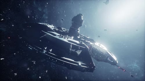 Futuristic Space Station Investigates a Cosmic Haze of Interstellar Gas and Dust