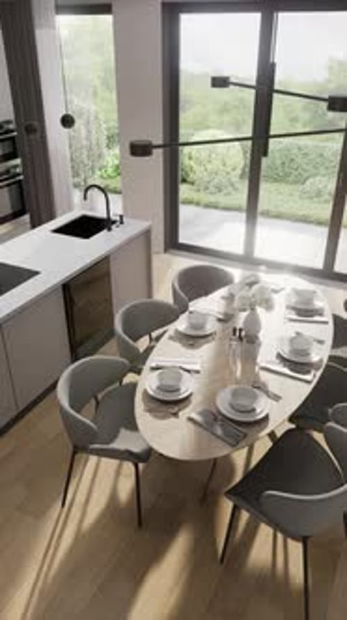 Modern Interior Kitchen and Dining Room Design Showcase
