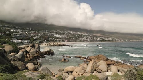 Aerial Scenic View of Cape Town's Atlantic Seaboard