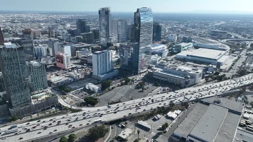 Downtown Los Angeles at Los Angeles in California United States.