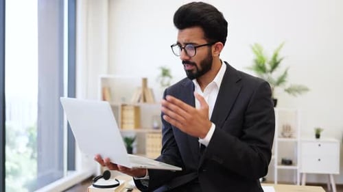 Businessman on a Video Call