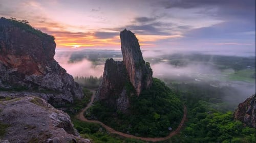 Nature’s Beauty of Khao Kuha Sunrise & Scenic Landscape, Thailand