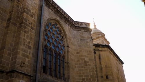 Gotisches Fenster, Catedral de San Martiño, Ourense, Spanien