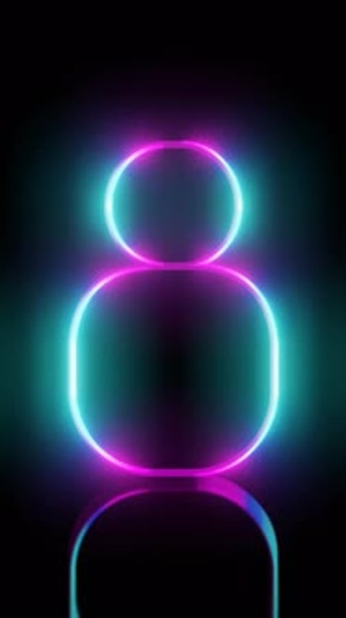 Vibrant Neon Countdown Timer from 10 to 1