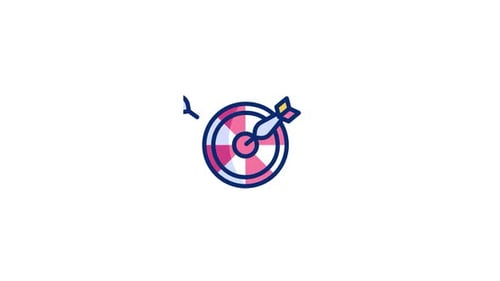 Animiertes Dartboard-Symbol