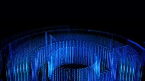 Mesmerizing Blue Digital Vortex Animation