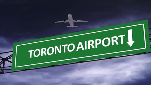 Toronto International Airport On Road Signs