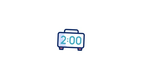Animiertes Digitaluhr-Symbol