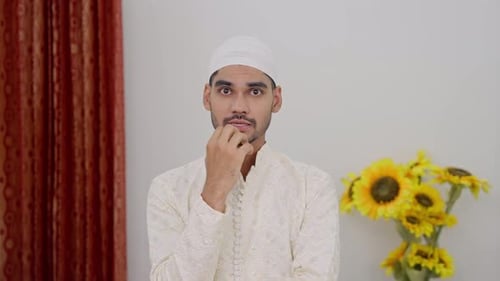 Stressed Muslim Man