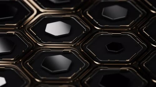 Metallic hexagon structure pattern background