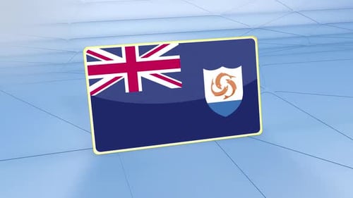 Anguilla Flag Seamless Animation Loop