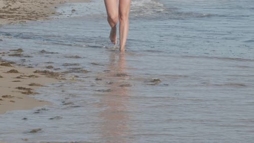 walking on the beach