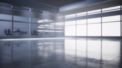 Clean White Background Corporate Office Interior