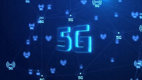 Contexte de la technologie 5g de la transmission du signal, Internet des objets, connexion à un nœud