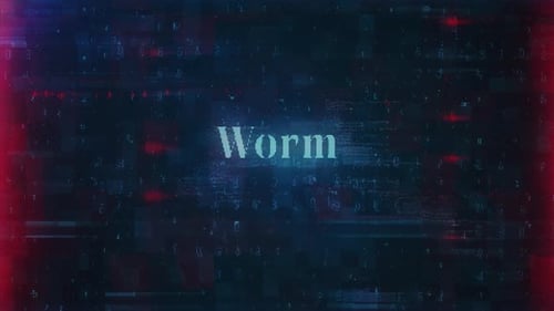 Worm Word Related To Errors And Hacking Incidents In The Context Of Cybersecurity And Technology