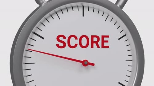 Animated Score Counter on Stopwatch Dial