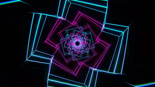 Cyan And Pink Colored Spiral Background Vj Loop In 4K