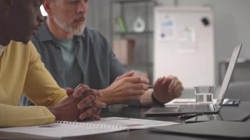 Male Colleagues Coworking in Office
