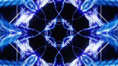 Blue Gradient Neon Glow Energy Waves Dj Loop Animation Background