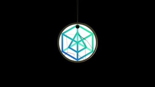 Geometric Logo Reveal in Abstract Circular Frame