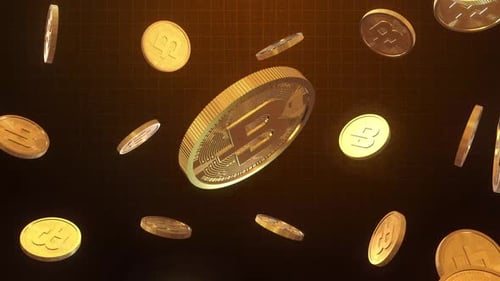 Bytecoin Cryptocurrency Coin Rotating Animation