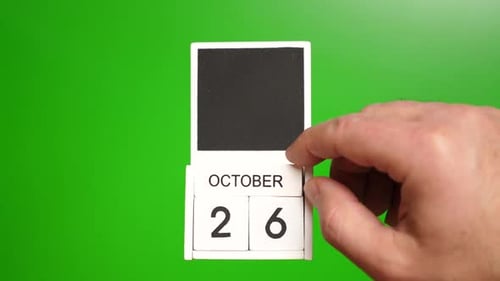 October 26 Date on Green Screen