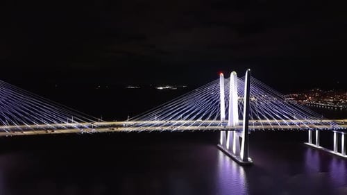 Aerial view of Governor Mario M. Cuomo Bridge, United States.