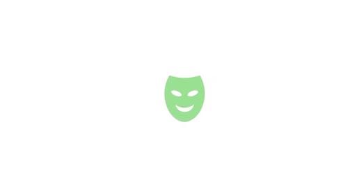 Flat Design Comedy Tragedy Masks Animation
