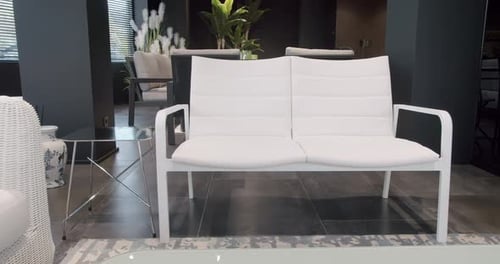 Modern White Chairs for Luxury Villa Summer and Terrace Minimalist Furniture