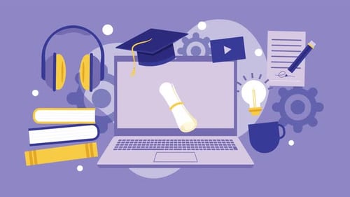 Online Education Study University Animation