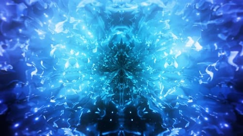 Energetic Abstract Blue Light Particle Tunnel Background