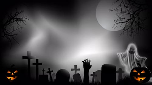 Halloween Cemetery H264