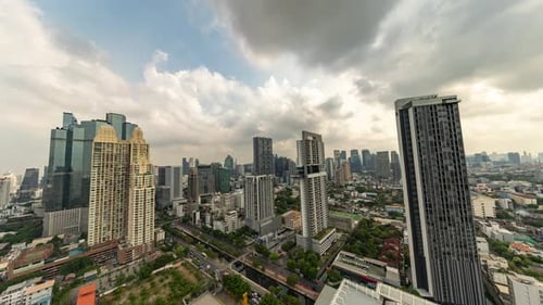 Bangkok City Skyline From a High Vantage Point