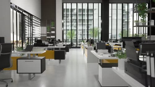 Interior Empty Modern Loft Office Open Space Modern Office