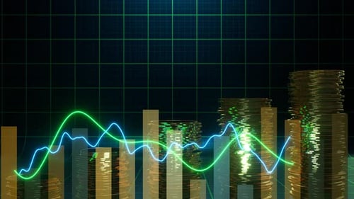 Financial concept with coins. Business background.