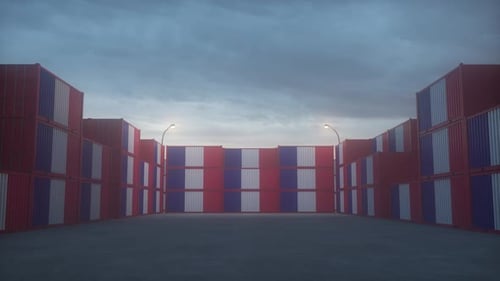 3D Animation of Shipping Containers for Global Logistics