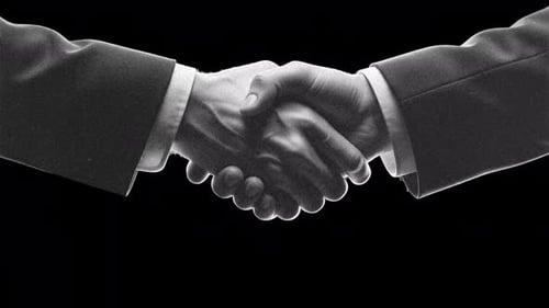 Black and White Handshake with Alpha