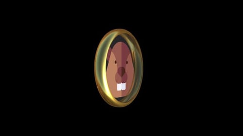 Rotating Beaver Icon Logo Animation