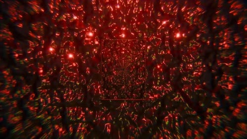 Infinite Cube Vj Loop 4 K Hypnotische Futuristische Musik-Hintergrundanimation Rotgold