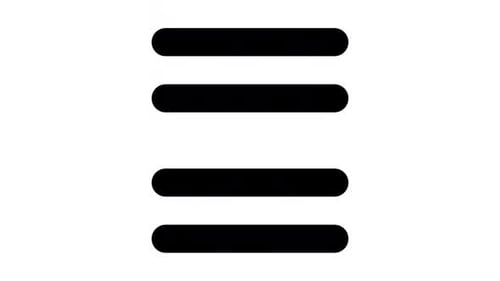 Minimalist Flat Design Hamburger Menu Icon Animation