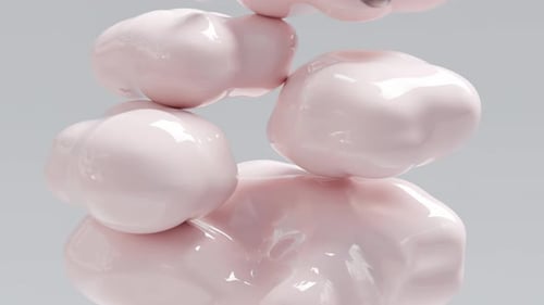 Boucle 3D satisfaisant les boules qui tombent sur les nuages
