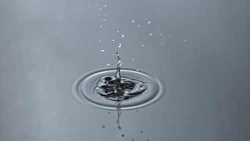 Super Slow Motion Drop of Water Filmed on a Highspeed Camera at 1000 Fps