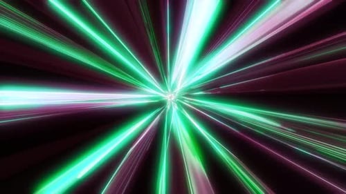 Energy Hyper Tunnel Yellow Background With Neon Lights And Stripes