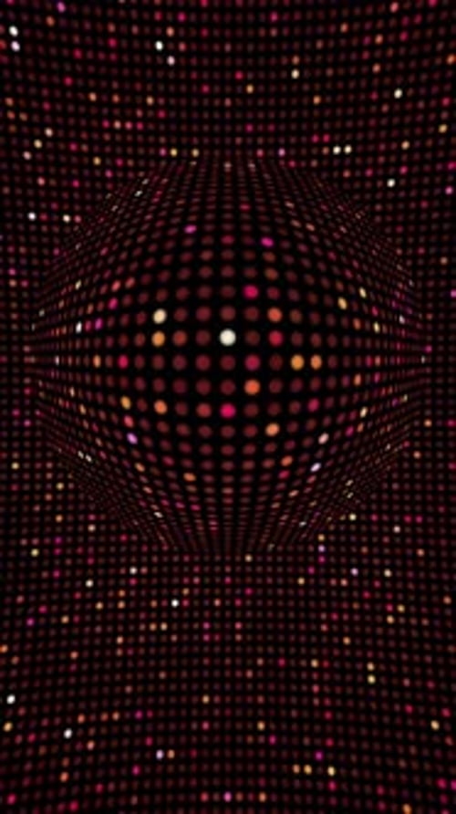 Abstract Vertical Dot Grid Sphere Loop Background Animation