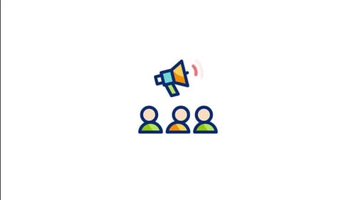 Animiertes Marketingsymbol