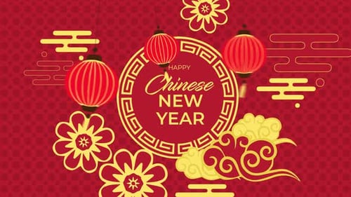 happy chinese new year animation 4k