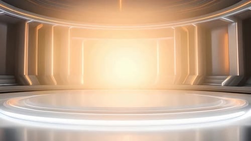 Futuristic Virtual Studio Stage Background for Presentations