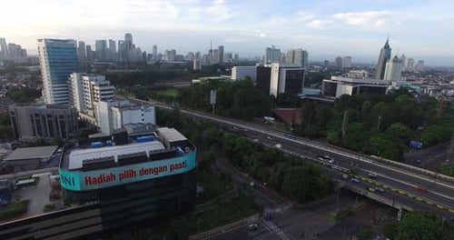 Drone fly over Jakarta